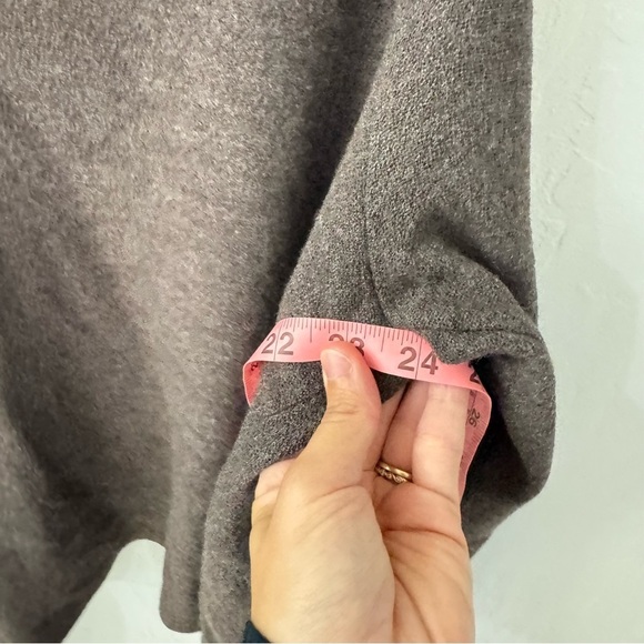 Eileen Fisher Brown Open Front Fold Over Collar Cardigan Sweater 100% wool - Picture 7 of 7